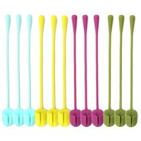 Feleph Reusable Twist Ties Silicone Cord Organizer Multipurpose Rubber Twist Tie Cable Ties for Bundling & Holding Stuff (12Pcs)