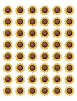 HotSaleStore Sticker Seals 48 Big Sunflower Envelope Seals Labels Stickers 1.2" Round
