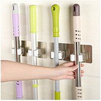 Rambling Broom Mop Holder, 1PC Wall Mounted Mop Organizer Holder Brush Broom Hanger Storage Rack Kitchen Tool,Self Adhesive,Anti-Skid Waterproof,for Home & Commercial Use