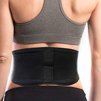 Petite Back Brace for Women Under Clothes Lightweight Breathable Dual Lumbar Pads for Lower Back Pain Relief, Adjustable Straps for Optimal Compression - XS/S