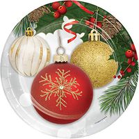 Creative Converting 338969 Ornament Elegance Paper Plates, 9", Multi-color