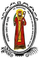 St Valentine Patron Love 4"x6" Set of 6 Linen Postcards