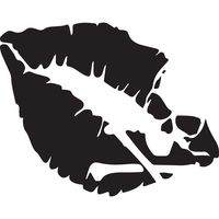 ANGDEST Poison Lips (Black) (Set of 2) Premium Waterproof Vinyl Decal Stickers for Laptop Phone Accessory Helmet Car Window Bumper Mug Tuber Cup Door Wall Decoration