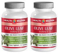 Blood Circulation Pills - Olive Leaf Extract 500Mg - Natural Brain Booster Supplements - 2 Bottle 120 Capsules