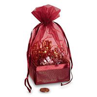 Wine Box with Organza Top | Quantity: 12 | Width: 2 7/8"