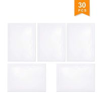 Neworkg 30 Pack Top Loading Pockets, Self-Adhesive Index Card Pockets - Ideal Card Holder for Protecting Your Index Cards, Clear, 3.8 x 5.3 Inches