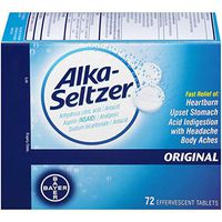 Alka-Seltzer Effervescent Tablets, Original 72 ea (Pack of 6)