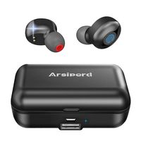 True Wireless Earbuds, Arsiperd Bluetooth 5.0 Headphones 60H Playtime IPX56 Waterproof Deep Bass Stereo Sound with Mic, Auto Pairing, Sport Earphones Headset Earpiece with 2000mAh Charging Case