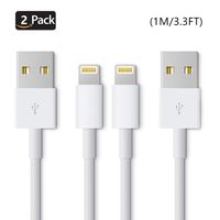 iPhone Charging Cable [ MFi Certified],Zasun 2 Pack Fast Charger Cord High Speed Data Sync Cable,Lightning to USB Cable Compatible with iPhoneX/ 8/8 Plus / 7/7 Plus /6,iPad Mini,iPod(White,3.3FT)