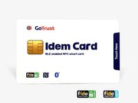 GoTrust Idem Card - FIDO2 & U2F BLE and NFC Security Key for First and Second Factor Authentication. Standard Smart Card form Factor with BLE and NFC Interfaces Across Mobile Devices and Computer