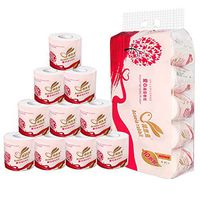 Bohisen 10 Rolls Toilet Paper Bulk Rolls Bath Tissue Bathroom White Soft 4 Ply Fast