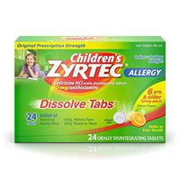 Children's Zyrtec 24 HR Dissolving Allergy Relief Tablets with Cetirizine, Citrus Flavored, 24 ct
