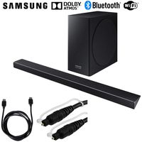 Samsung 330W 3.1.2-Channel Soundbar System with Wireless Subwoofer (HW-Q70R/ZA) + Accessories Bundle Includes, 6ft High Speed HDMI Cable (Black) and 6ft Optical Toslink 5.0mm OD Audio Cable