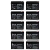 Universal Power Group 12V 9AH Sealed Lead Acid Battery for Emergency Lighting Equipment and ATVs - 10 Pack