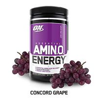 OPTIMUM NUTRITION ESSENTIAL AMINO ENERGY, Concord Grape, Keto Friendly BCAAs, Preworkout and Essential Amino Acids,with Green Tea and Green Coffee Extract, 30 Servings