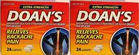Doan's Backache Pain Reliever - Extra Strength - 24 Count Caplets Per Box - Pack of 2