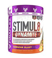 Stimul8 DYNAMITE, Explosive Preworkout for Men and Women, Continuous Clean Energy for Hours, Increase Performance, Strength, Pumps, 30 Servings (Hawaiian Blast)