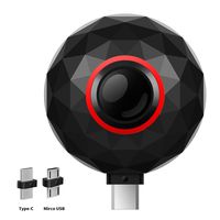 360 Degree 3K VR Camera for Android phone/tablet  Lolly360 VR Panoramic  Camera for Samsung Google  LG HTC and More (Micro USB or Type-C )