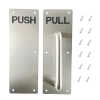 Set of Stainess Steel Door Handle Pull and Push Plate