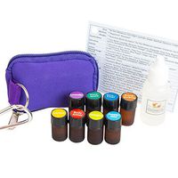 Essential Oil Pocket Doctor 1 Keychain Kit w/Frankincense, Oregano, Melaleuca, Lemon, Lavender, Peppermint, Eucalyptus, Lemongrass in (8) 2ml Drams by Davina