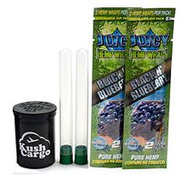 Juicy Hemp Wraps Blueberry Flavor with KC Stash Jar (8 Pack)