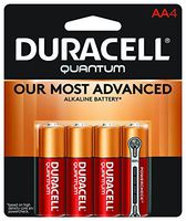Duracell Quantum AA Alkaline Batteries - Long Lasting, All-Purpose Double A battery for Household and Business - 4 count