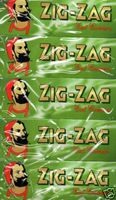 Sampler Pack - 5 Packets Zig Zag Green Standard size cigarette rolling papers