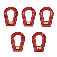 Tobacco Pipe Stand - Fold-Away Portable - Light Weight - for Single Pipe 5 Pack Red
