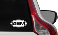 Democrat Logo Oval Version 1 Car Vinyl Sticker Decal Bumper Sticker for Auto Cars Trucks Windshield Custom Walls Windows Ipad MacBook Laptop Home and More (White)