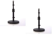 2 Pack LyxPro DKS-1 Desktop Microphone Stand, Adjustable Height, Weighted Base, 3/8" - 5/8" adaptor
