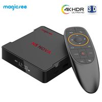 TV Box with Voice Control, 2019 Latest Android 9.0 4GB RAM 64GB ROM Smart TV Box, 2.4GHz + 5GHz WiFi, Magicsee N5 NOVA OTT TV Box Support UHD 4K HDR 3D