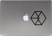 Exo Logo Version 7 Vinyl Decal Sticker for Computer MacBook Laptop Ipad Electronics Home Window Custom Walls Cars Trucks Motorcycle Automobile and More (Black)