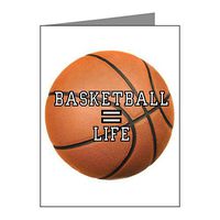 Note Cards (10 Pack) Basketball Equals Life