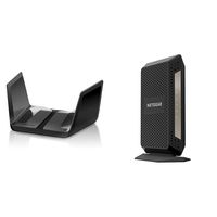 NETGEAR Nighthawk AX8 8-Stream WiFi 6 Router (RAX80) - AX6000 Wireless Speed (2Gbps) & Cable Modem CM1000 - Compatible with All Cable Providers Including Xfinity by Comcast, Spectrum, Cox