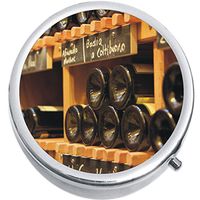 Wine Bottles Medicine Vitamin Compact Pill Box