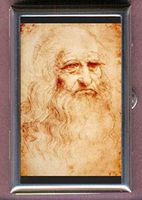 Leonardo Davinci Self Portrait Renaissance Art Decorative Pill Box