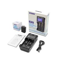 XTAR VC2 18650 Battery Charger with USB 5V 2.1A Wall apdater for 3.6V/3.7V Li-ion 10440 14500 16340 18350 18650 18700 20700 21700 22650 25500 26650
