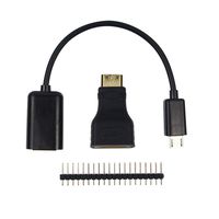for Raspberry Pi Zero 1.3 Starter kit OTG Line + HDMI Connector+40p Pin Header