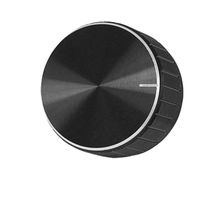Uxcell a09101400ux0130 Black Aluminum Volume Control Amplifier Knob Wheel
