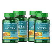 4 Pack - Puritan's Pride Turmeric Curcumin with Bioperine 1,000 mg - 240 Capsules