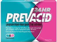 Prevacid 24HR Lansoprazole Delayed-Release Capsules, 15 mg- Proton Pump Inhibitor (PPI) for Heartburn Relief, 42 Count