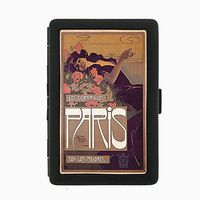 Perfection In Style Black Color Metal Cigarette Case D-080 Los Cigrrillos Paris Son Los Mejores
