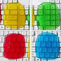 VNDEFUL 6PCS Super Soft Sticky Keyboard Dust Cleaner for Computer PC Laptop Keyboard Home Use (Radom Color)