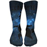 Unisex Black Llama Funny Cute Novelty Cotton Socks