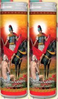 Set of 2 St Martin of Tours Prayer Candles 2 Veladoras De San Martin Caballero