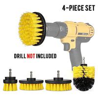 Drill brush 4Pcs Scrub Brush Drill Attachment Kit,Time Saving Kit And Power Scrubber Cleaning Kit, For Car, Bathroom, Wooden Floor, Laundry Room Cleaning  (Yellow)
