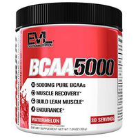 Evlution Nutrition BCAA5000 Powder 5 Grams of Branched Chain Amino Acids (BCAAs) Essential for Performance, Recovery, Endurance, Muscle Building, Keto Friendly, No Sugar (30 Servings, Watermelon)