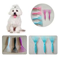 Fdrirect Pet Cats Dogs Grooming Brush Comb Rake Plastic Clean Cleaning Cleaner Random Color