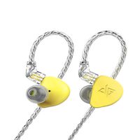 OKCSC F300 in Ear Monitor Dynamic Driver HiFi Earphone,Noise Canceling Earbud Headphones with Detachable 2 Pin Cable(Yellow)