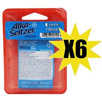 Alka-Seltzer-Heartburn, Upset Stomach, Indigestion Relief 6 Count of Single Dose Relief 2 Caplets per Pack, Perfect for Travel and On-The-Go